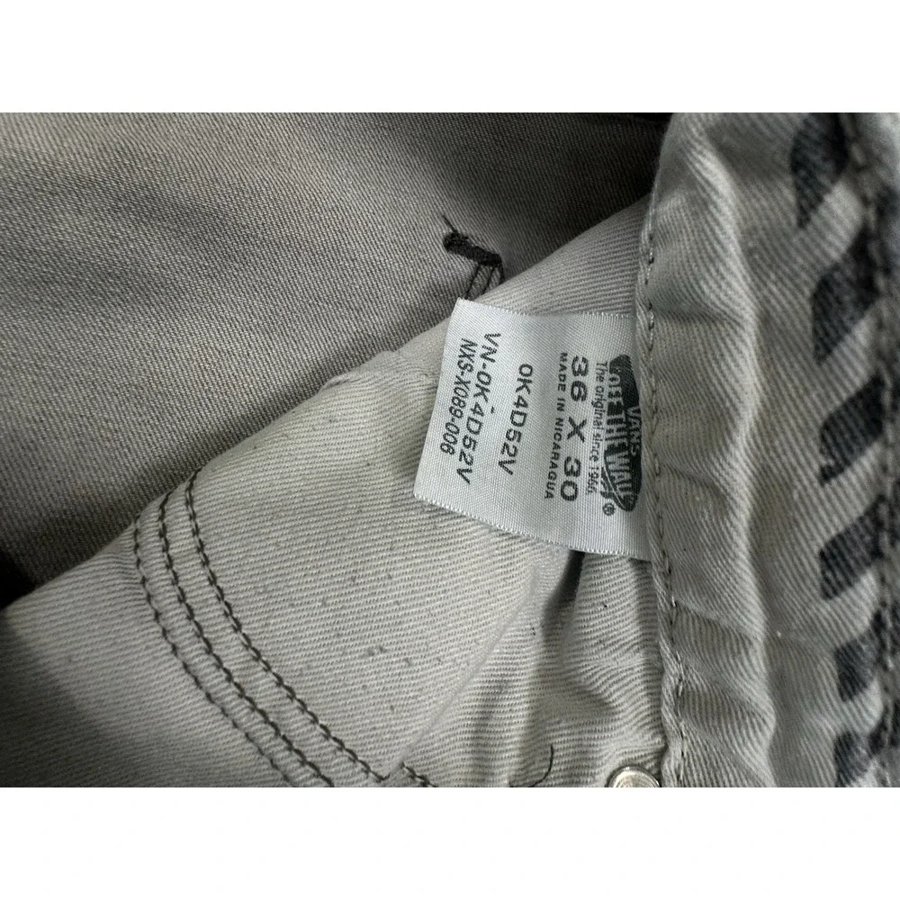 Vintage VANS Johnny Layton Customade Gray Stretch Denim Jeans 36x29